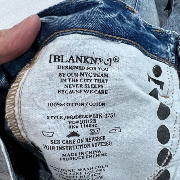 Blank NYC Side Tie Lace Up Raw Hem Jeans - Picture 4 of 7